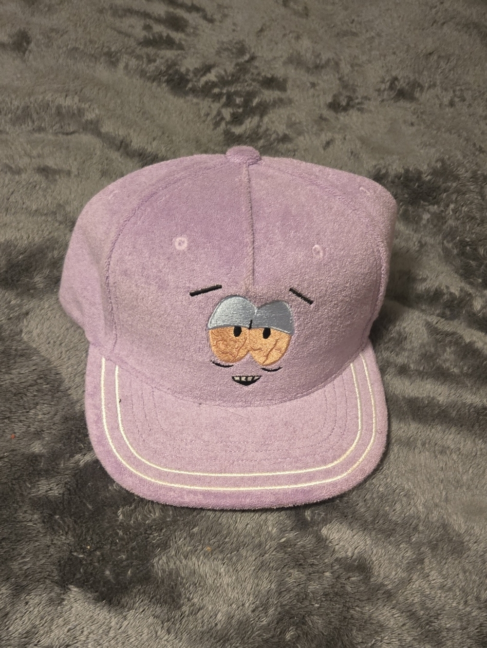 Lilac Color "Towelie" Plush Cap with Character Embroidery